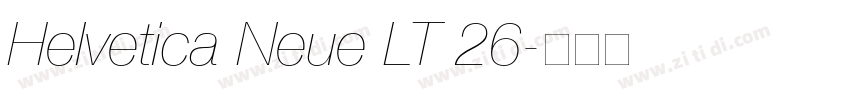 Helvetica Neue LT 26字体转换